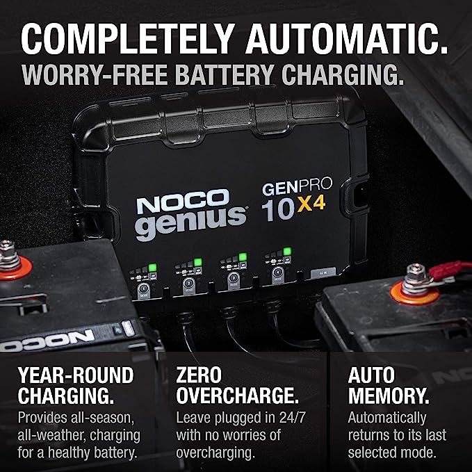 NOCO GENIUS 10X4-CHARGE 4 BATTERIES AT ONCE
